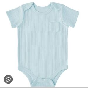 Member's Mark Kids 100% Organic Cotton Baby Bodysuit Onesie Light Blue 3m